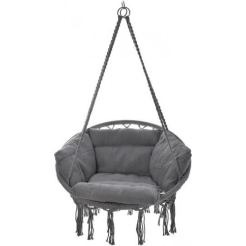 Sūpynės „Gandro lizdas“  su dviguba pagalve pilka