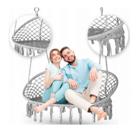 Sūpynės „Gandro lizdas“  dvivietė  Pilka