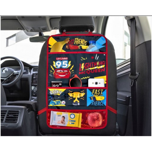 Kelioninis automobilio organizatorius - sėdynės apsauga "Žaibas Makvynas"