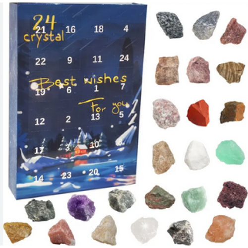 Advento kalendorius "Akmenys ir mineralai  poliruoti ir nepoliruoti" 