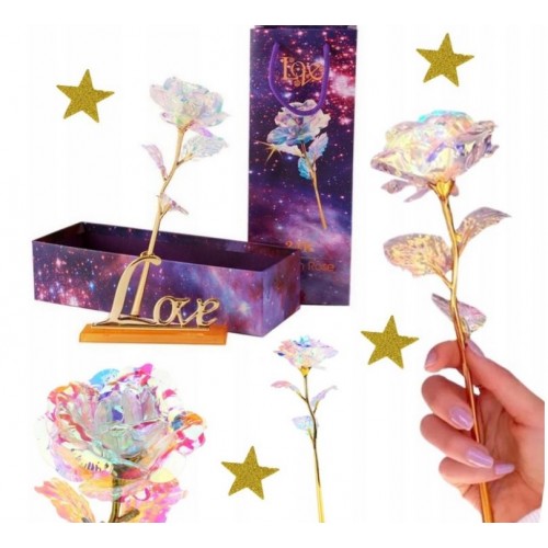 Amžina rožė su stovu "Love"