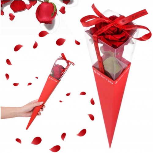 Mieganti rožė dėžutėje