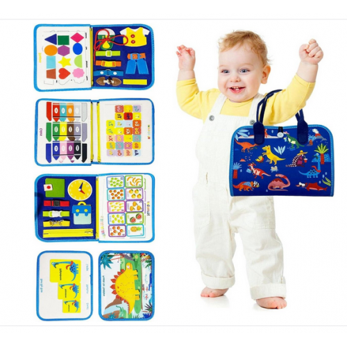 Lavinamoji XL Montessori knyga "Dinozauras"