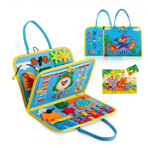 Lavinamoji Montessori knyga "Dinozaurų sala"