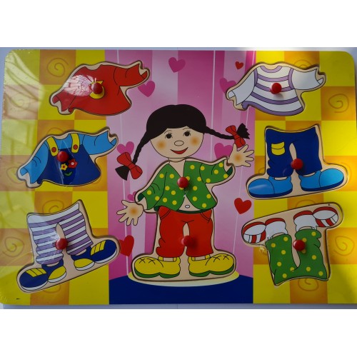 Medinė lavinamoji dėlionė "Mergaitė"