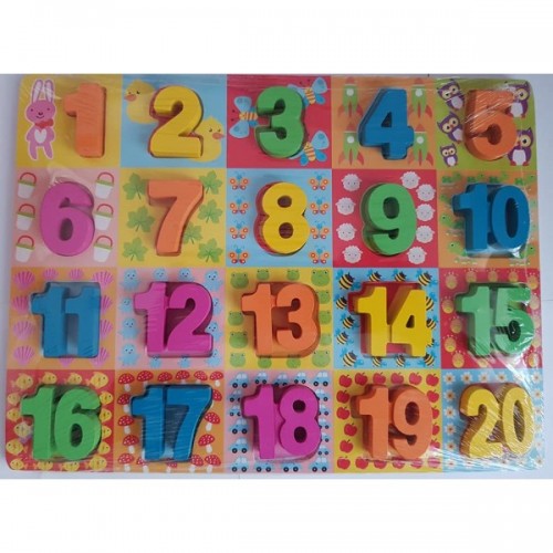 Medinė lavinamoji dėlionė skaičiai 01