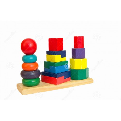 Medinė piramidė "3 in 1"