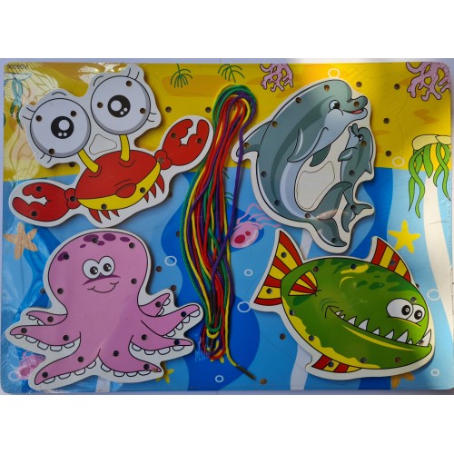 Medinė veriamoji delionė "Vandenyno gyvūnai"