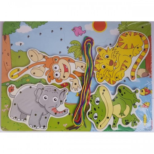 Medinė veriamoji delionė "Afrikos gyvūnai"