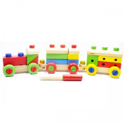 Medinis traukinukas meistro rinkinys