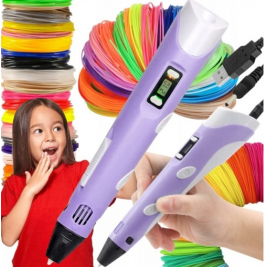 3D pieštuko ir PLA plastiko (siūlų) komplektas