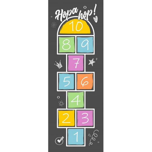 Žaidimų kilimėlis "Hopscotch Klasės" 280 x 100 cm.