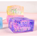 Antistresinis žaisliukas (squishy Glitter Ice Cube) Mini kubas