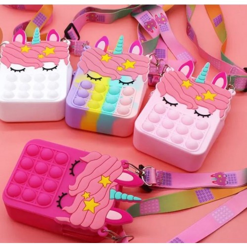 Pop it antistresinė rankinė  "Vienaragis"