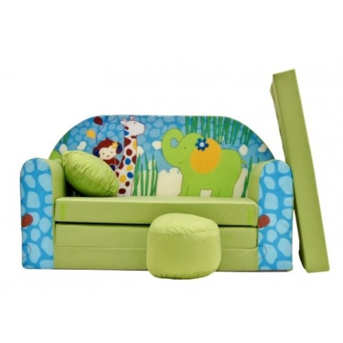 Vaikiška midi sofa - lova "Džiunglės" 