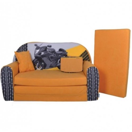 Vaikiška midi sofa - lova "Motociklas" 