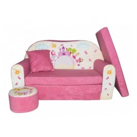 Vaikiška midi sofa - lova "Pilis" 02