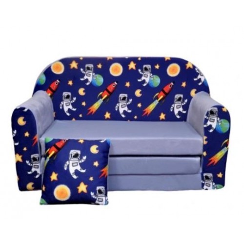 Vaikiška mini sofa - lova "Kosmosas" 