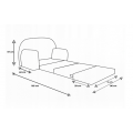Vaikiška midi sofa - lova "Galeriat"  Mėlyna