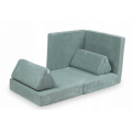 Vaikiška modulinė Montessori Comfort Corduroy mini žaidimų sofa (Šviesiai mėtinė)