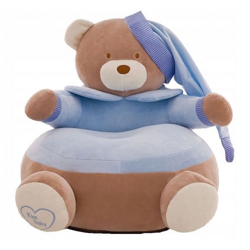 Vaikiškas pufas - foteliukas Meškutis Mėlynas