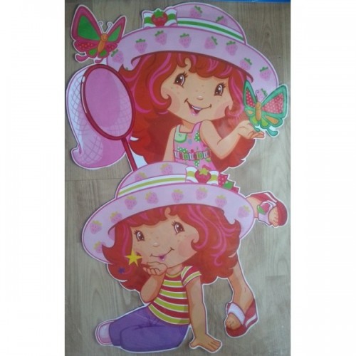 Sienų-baldų lipdukai Mergytė braškytė 06