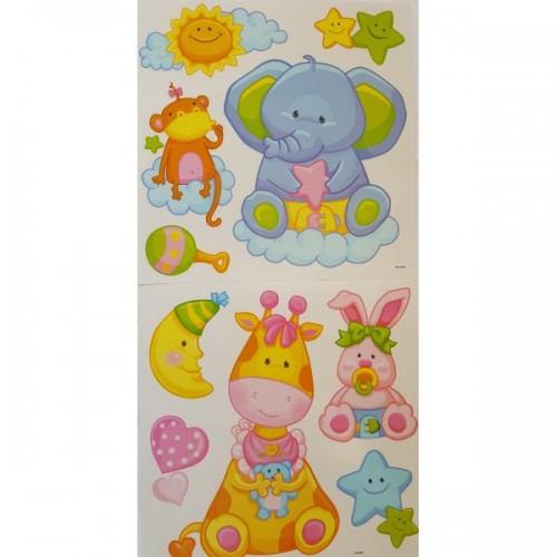 Sienų-baldų lipdukai Afrikos gyvūnėliai 10