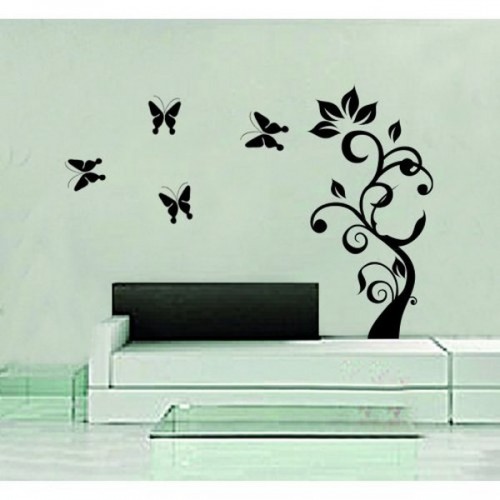 Sienų-baldų lipdukai Kompozicija su drugeliais