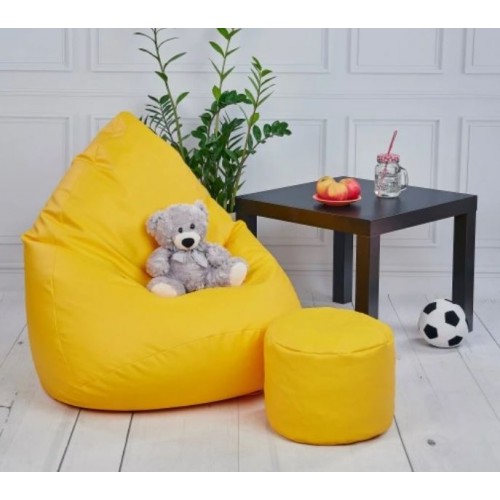 Sėdmaišis vaikams su pufu "Sako" Geltonas