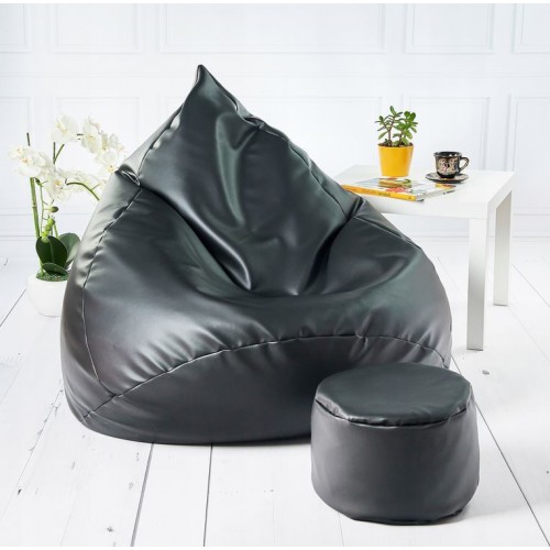 Sėdmaišis vaikams su pufu "Sako" Juodas