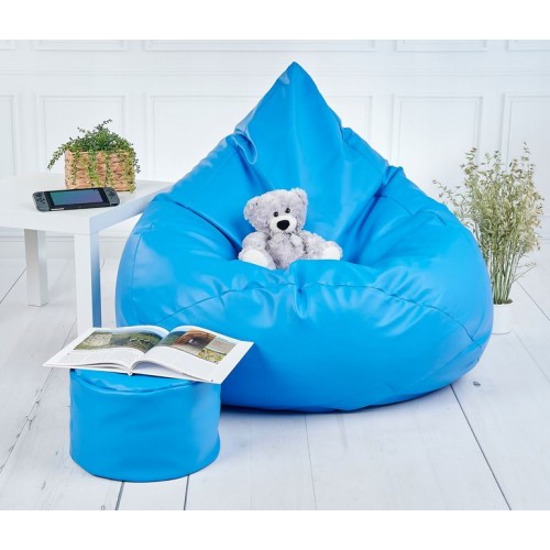 Sėdmaišis vaikams su pufu "Sako" Mėlynas