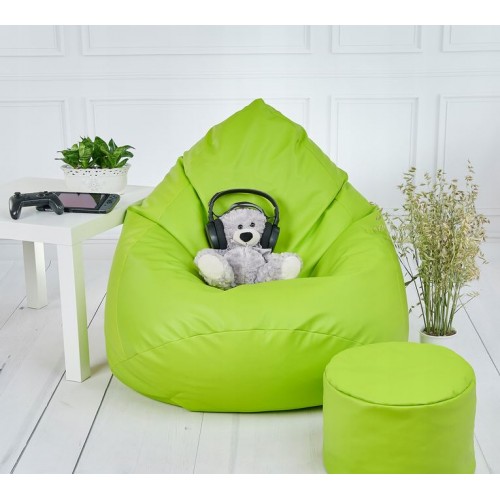 Sėdmaišis vaikams su pufu "Sako" Žalias 