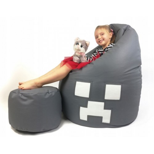 Sėdmaišis su pufu XXL Pilkas