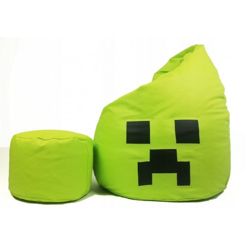 Sėdmaišis su pufu XXL Žalias