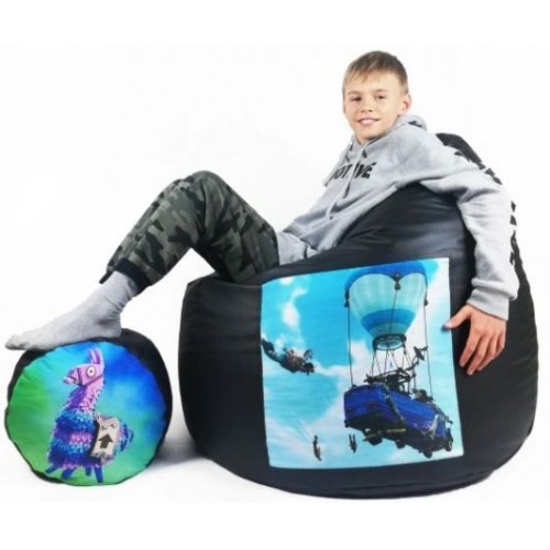 Sėdmaišis su pufu XXL "Fortnite" Juodas