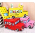 Žaislų dėžė - pufas "Geltonas autobusas"
