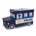 Žaislų dėžė - pufas "Policija"
