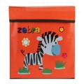 Žaislų dėžė - pufas "Oranžinis zebras"