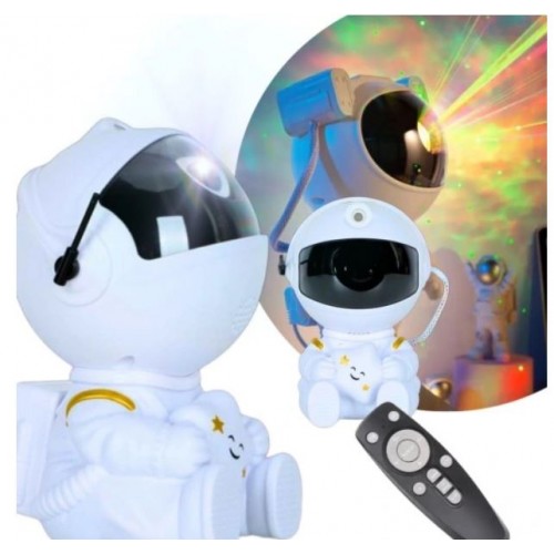 Naktinė lempa "Mažasis astronautas" 3D šviesos efektų projektorius 