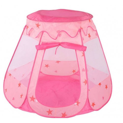 Palapinė - kamuoliukų baseinas "Rožinė pilis"