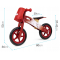 Medinis Loopy balansinis dviratukas (Raudonas)