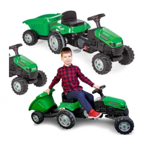 Minamas traktorius Pilsan su priekaba Žalias