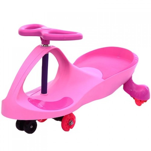 Riedamobilis su šviečiančiais ratukais (rožinis)
