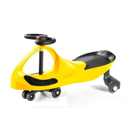 Riedamobilis su šviečiančiais ratukais (geltonas)