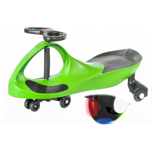 Riedamobilis su šviečiančiais ratukais (žalias)