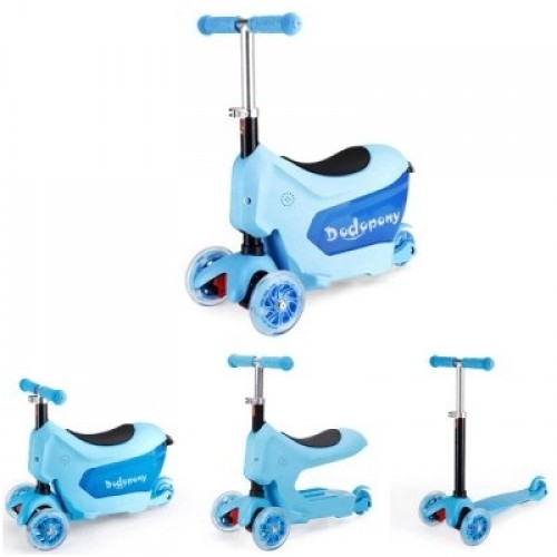 Paspirtukas Dodopony 3in1 (mėlynas)